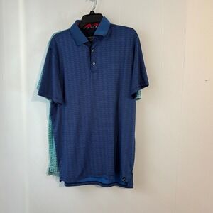 Kenneth Cole Golf Mens Polo Shirt 2‎ shirt bundle Pattern Short Sleeve Size L